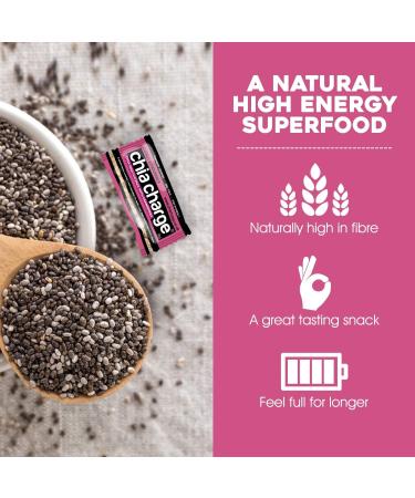 Chia Seeds Energy Bar Pack - Nut Free Healthy Snack Bar for Running, Gym, Cycling - Berry Flapjacks - No Added Sugar - 18 x 30g - Buy Online on GoSupps.com