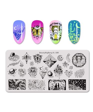 Beautybigbang Nagel Stamp Plate Plate Pattern Pattern of Sternen Home Magic butterfly elements manicure nail artificial template