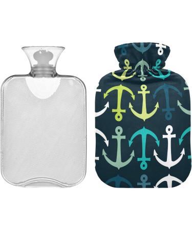 Naanle Cartoon Anchor Hot Water Bottle - 2L Transparent Design for Bed Hand & Foot Pain Relief | Heat & Cold Therapy - Buy Online on GoSupps.com