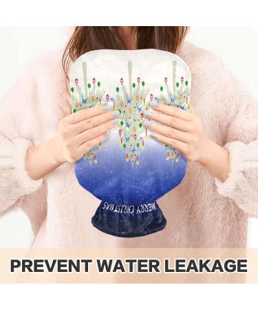 Three Checked Hot Water Bottles - Soft Fleece Cover 2 Litre Hot Water Bag for Soothing Hot & Cold Compresses - Ideal for Comfort & Relief - Buy Online on GoSupps.com