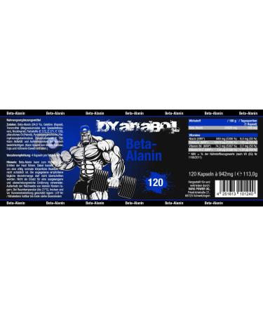 Dyanabol Beta Alanine 120 Capsules | Pre Workout Booster for Muscle Growth Endurance & Pump - International Shipping Available - Buy Online on GoSupps.com