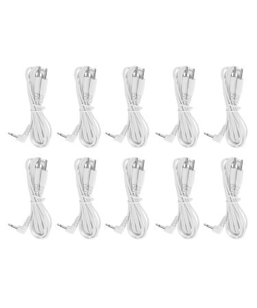10pcs / Bag DC 2.5mm 1.2m 2 in 1 Pin Type Electrode Wires Cable Compatible Wires for TENS Unit Physiotherapy Machine