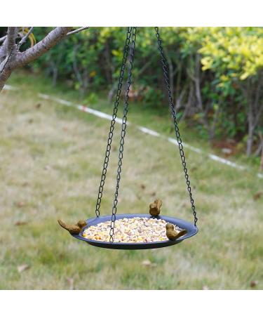Bird Bath Bird Feeder Birdbaths Outdoors Weather-Resistant Decorative Metal Water Bowl Tray with Sturdy Base and Vintage Look 1-Piece Bronze Finish for Garden Yard Patio Balcon - Buy Online on GoSupps.com