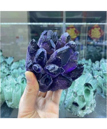 Crystals 1pc Natural Rare Purple Quartz Crystal Cluster Specimen Stone Collection - Buy Online on GoSupps.com