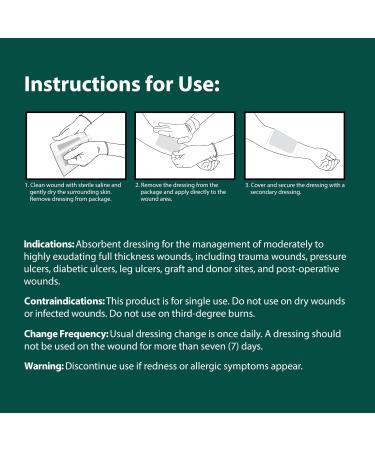 Pivot Calcium Alginate Wound Dressing - All-Natural First Aid | 4x5 Dressings (Box of 10) - Fast Worldwide Shipping - Buy Online on GoSupps.com