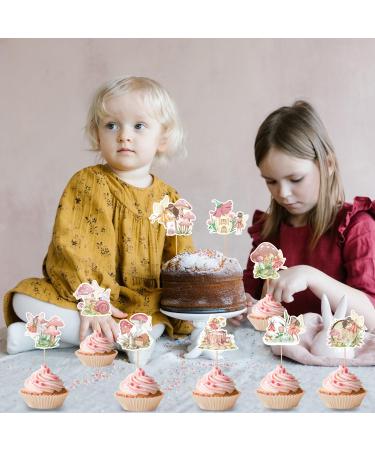 Rngmsi Fairy Cupcake Toppers - 36PCS Fairy Birthday Party Decor Chic Flower Fairy Baby Shower Party Cupcake Topper Decor Girls Elves Fairy Birthday Party Cupcake Supplies Decor Pink Fairy Pink Fairy - Buy Online on GoSupps.com