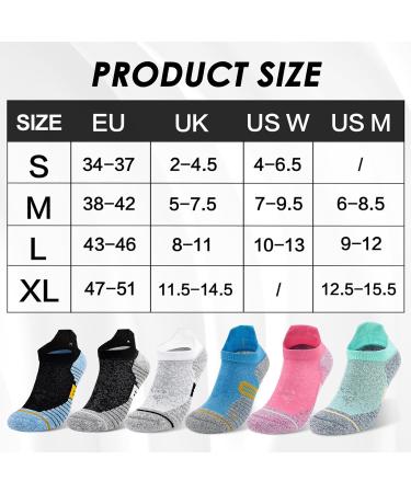 Compression Socks for Men & Women - Plantar Fasciitis Pain Relief Slipproof & Anti-Welding - 3 Couples Blue (34-51) - Buy Online on GoSupps.com