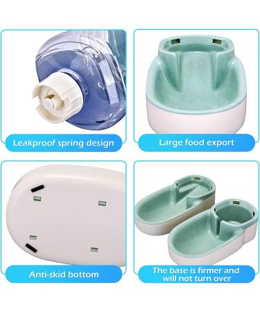 Automatic Dog Cat Feeder and Water Dispenser Gravity Food Feeder and Waterer Set with Pet Food Bowl for Small Medium Dog Puppy Kitten  Large Capacity 1 Gallon x 2 Green - Buy Online on GoSupps.com