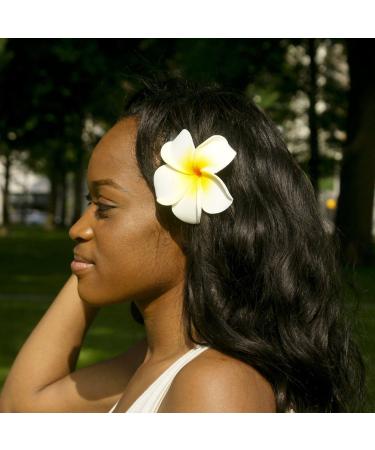 Buy ROSENICE Plumeria Hair Clip Headwear (Yellow White) - Stylish & Elegant Hair Accessory for Any Occasion - Buy Online on GoSupps.com