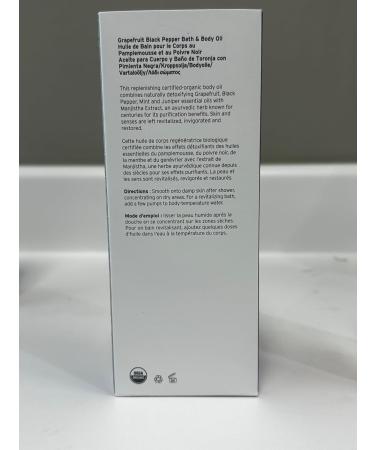 Kerstin Florian Organic Grapefruit Black Pepper Bath & Body Oil - Nutrient-Rich Moisturizer with Coconut & Jojoba Oil (3.4 fl oz) | International Shipping Available - Buy Online on GoSupps.com