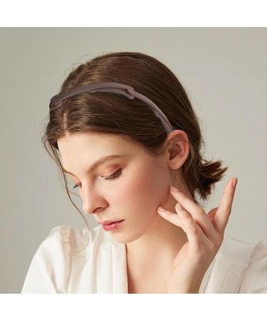 Eventerde Folded Hair Bands Foldable Hair Bands Foldable Travel Headband Telescopic Foldable Headband Stylish Foldable Headband Multi-Purpose Hair Accessories for Women and Girls Light coffee - Buy Online on GoSupps.com