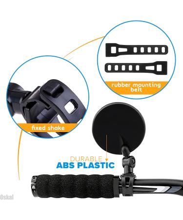 2 Pcs Rotatable Bike Mirrors for Handlebars - Rear View Mirror for Adult Bikes | Mountain & Road Bike Handlebar Convex Mirror - DIY Fixed Gear & Outdoor Cycling Accessory - Buy Online on GoSupps.com