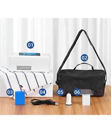 Diabetic Mini Fridge Portable Insulin Cooler Medicine Refrigerator Compact Medical Cooling Box 189x82x74mm With LED Display For Home Vehicle Camping Travel Double battery - Buy Online on GoSupps.com
