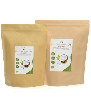 Organic Coconut Chips (500g) Unsweetened and Unroasted Organic Cultured Coconut Chips 100% Natural and Pure Ready to Eat Vegan - Buy Online on GoSupps.com