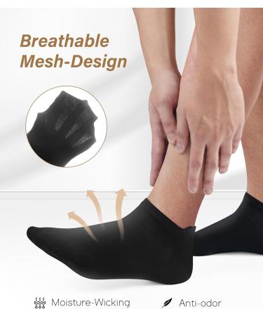 YESWEL 10 Pairs Sneaker Socks for Men & Women | Cotton Sports & Breathable Running Socks (Size 43-46) - Short Black - Buy Online on GoSupps.com