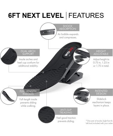 6FT Club Next Level 3-Layer Adjustable Height Increase Insoles for Lo-Tops (8.5-12 US) - Arch & Heel Support - Buy Online on GoSupps.com