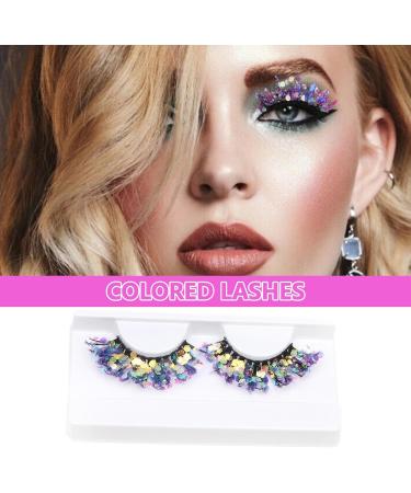 Glitter Lashes - False Eyelashes Festival Styles Eyelashes Shining Decorative Lashes 3d Effect Fake Eyelashes | Glitter Lash Extensions Makeup Decorative Eye Strip Lashes For Cosplay Props Q-02 - Buy Online on GoSupps.com