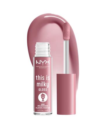 NYX PROFESSIONAL MAKEUP This Is Milky Gloss Lip Gloss with 12 Hour Hydration Vegan - Ube Milkshake (Mauve Purple) Ube Milkshake Milkshakes (Scented)