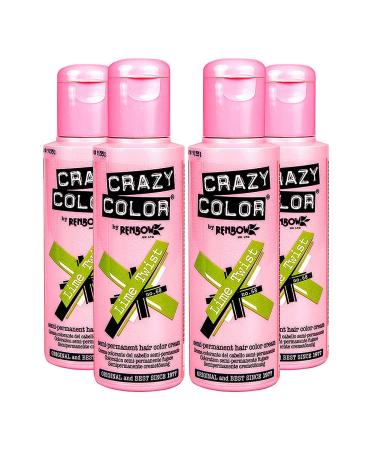 Crazy Color Lime Twist - 4 x 400ml Hair Dye by Renbow | International Shipping Available - Buy Online on GoSupps.com