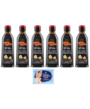 Monari Federzoni Glaze with Balsamic Vinegar of Modena Ice Cream with Balsamic Vinegar of Modena PGI 300 g + 1 x Free Felce Azzurra Talc Bag 100 g Bag