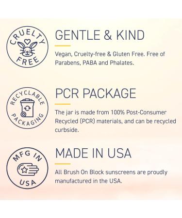 Buy Brush On Block Bounce Butter SPF 30 - Mineral Sunscreen Mousse Moisturizing Body Lotion UVA/UVB Protection Fragrance-Free Blurs Imperfections - International Shipping Available - Buy Online on GoSupps.com