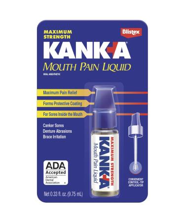 Kank-A Mouth Pain Liquid, Maximum Strength, 0.33 Fl Oz