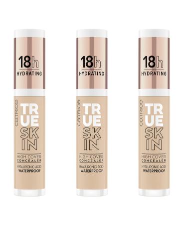 Catrice Catrice True Skin High Cover Concealer No. 020 Warm Beige Anti-Blemish Long-Lasting Mattifying Natural Vegan Oil-Free Waterproof (3 x 4.5 ml)