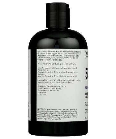 Way of Will Lavender & Geranium Relax Bubble Bath 12oz - Soothing Aromatherapy for a Relaxing Bath Experience - Buy Online on GoSupps.com
