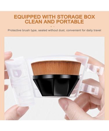 2 Pieces Ideal for Professional Face Base Brush Kabuki Foundation Brush with Box Brush Base Professional Kabuki Brush Liquid Makeup Brush (Black) - Buy Online on GoSupps.com