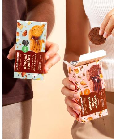  The Beginnings The Beginnings - Almond biscuits with pumpkin chia and flax seeds - Slow baked - Vegan gluten-free and dairy-free - 80g pack - Buy Online on GoSupps.com