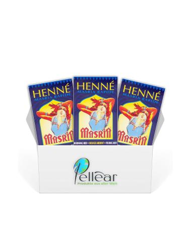 Natural Henna Hair Dye - 270g (3x90g) Pure Red - Feure Red Masria Henna Powder - Best Natural Hair Color Solution - Buy Online on GoSupps.com
