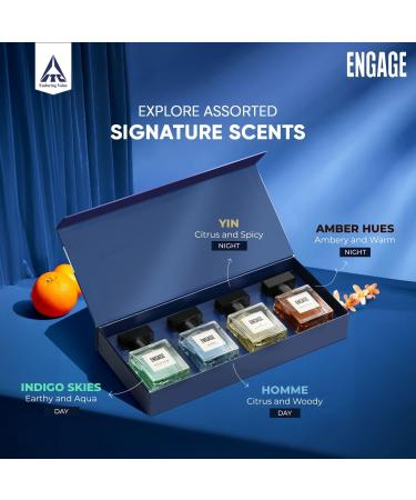 Luxury Perfume Gift Set for Men 3.38oz 4 x 0.84ml Travel Sized Perfumes Long Lasting Scent - Buy Online on GoSupps.com