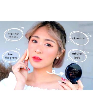 Buy MADAME 12g Oil Control Face Powder Compact - Long Lasting Makeup for Oily Skin | SPF 25 Flawless Matte Finish in Medium Beige - International Shipping Available - Buy Online on GoSupps.com