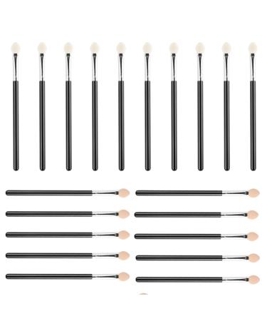 Eyeshadow Brush Sponge 20 Pieces Eye Makeup Applicator Soft Eyebrow Brush Set for Beginners Women Girls