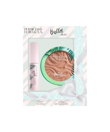 Physicians Formula Butter Duo Set, Makeup Set with Bronzing Powder and Black Volume and Length Mascara, Formulas Enriched with Amazonian Butters for Radiant and Silky Skin