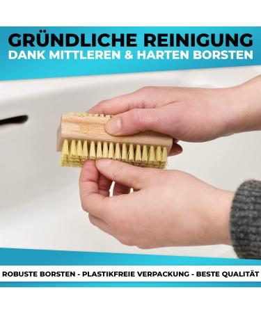 NICHTARIO NAGENSTRIST Wood Hand Washing Brush Set - 4 PCS Fingernail & Hand Cleaning Brushes with Hard/Medium Bristles - Perfect for Nursing & Personal Care - Buy Online on GoSupps.com