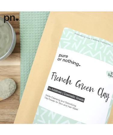 French Green Clay 16 oz | 100% Natural Montmorillonite Powder | Detoxifies Skin | Ideal for Masks & Soap Making - Buy Online on GoSupps.com
