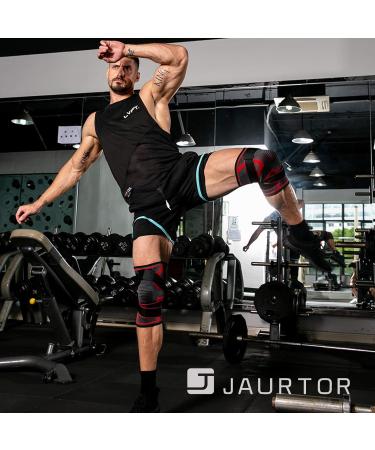 Knee Sleeve Compression Fit Support for Joint Pain & Arthritis Relief | Improved Circulation | Wear Anywhere - Red Medium - Buy Online on GoSupps.com