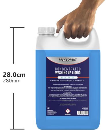 Commercial Concentrated Washing Up Liquid - Eucalyptus - 5 Litre - Buy Online on GoSupps.com