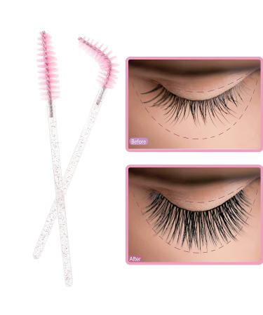 Fenshine 50-Piece Eyelash Brushes - Disposable Mascara Wands for Extensions & Makeup | Pink Rose - Buy Online on GoSupps.com