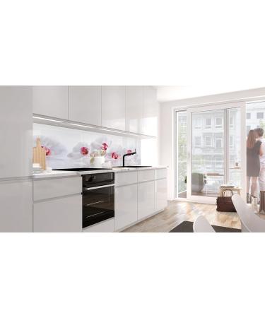Premium Orchid Kitchen Wall Stickers - Self-Adhesive Glass Look - Durable 60x500cm - Buy Online on GoSupps.com