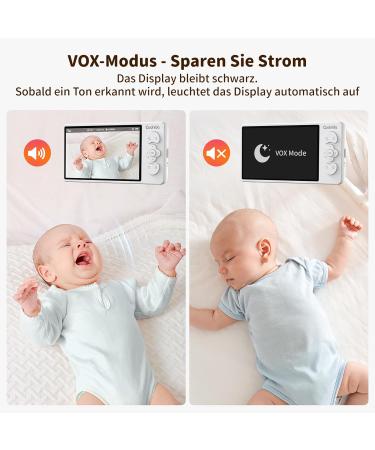 5.5 Inch Baby Monitor with 3MP HD Camera | Babyfon with Motion Detection 2-Way Audio Night Vision & Temperature Alarm - Buy Online on GoSupps.com