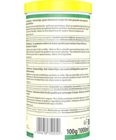 Tetra ReptoDelica Gammarus Turtle Food - Natural Whole Freshwater Shrimp 1L Can (100g) - Premium Reptile Diet for Healthy Turtles - Buy Online on GoSupps.com