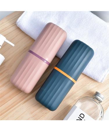 Digjobk Portable Travel Toothbrush Cup & Wash Set - Multifunctional Bathroom Organizer in Pink - Buy Online on GoSupps.com