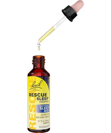 Bach RESCUE SLEEP Dropper 20mL | Natural Sleep Aid Homeopathic Flower Essence | Non-Alcohol Formula | Family-Friendly - Buy Online on GoSupps.com