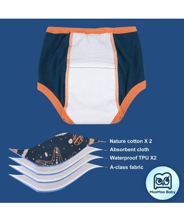 MooMoo Baby 8 Pack Dino Training Pants | Toddler Potty Training Underwear 2-6T | Cotton Absorbent Training Pants 3T - Buy Online on GoSupps.com