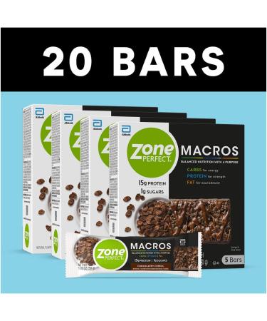 ZonePerfect MACROS Chocolatey Cereal Bars - 5 Pack (1.76 oz Each) | High Protein Snack - Buy Online on GoSupps.com
