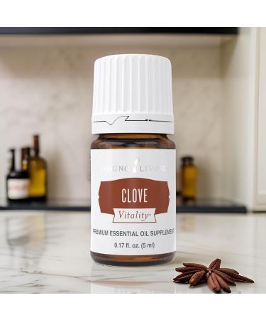 Clove Vitality 5ml by Young Living - Antioxidant and Immune System Support - Warm and Spicy Flavor Tea Flavoring Baked Goods Flavor - Culinary Essential Oil for Recipes - Buy Online on GoSupps.com