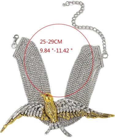 OralGos Multi-Tier Swallow Bird Necklace - Diamond-Studded Women's Jewelry | Trendy & Elegant Metal Necklaces - Buy Online on GoSupps.com