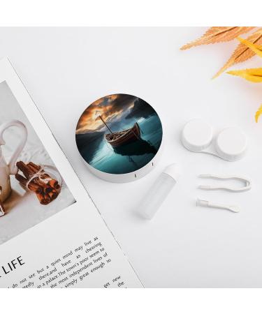 Fishing Boat Print Contact Lens Case | Travel-Friendly Lens Care Box - Buy Online on GoSupps.com